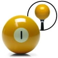 thumbnail image 1 of American Shifter  1 Ball Yellow Solid Billiard Shift Knob with 0.375-16 Insert Shifter Auto Manual, 1 of 1