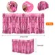 thumbnail image 2 of Faldas de mesa de flecos de papel de aluminio metálico Uxcell para fiesta Rosa, 2 of 7