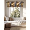 thumbnail image 4 of Kitchen Valances for Window, Countryside Cows with Headphones Light Filtering Rod Pocket Valance Curtain, Farm Funny Animal Art Short Curtains Window Topper for Bedroom Bathroom Living Room 60x18in, 4 of 9