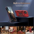 thumbnail image 4 of for iPhone 15 Case with Sliding Camera Cover + Screen Protector - Metal Magnetic Kickstand - Military-Grade Shockproof Matte Protective Phone Cover 6.1" for Women Girls - Red, 4 of 13