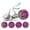 Purple, variant on Darling Souvenir Pack of 190 Pcs chocolate Bridal Shower Theme Stickers Party Favor-Green