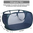 thumbnail image 3 of Kiibsot Strong Mesh Pop Up Laundry Basket, Collapsible Laundry Hamper with Side Pocket, Foldable Clothes Hamper with Durable Reinforced Handles for Laundry, Bathroom, Kids Room, Dorm or Travel, 3 of 7