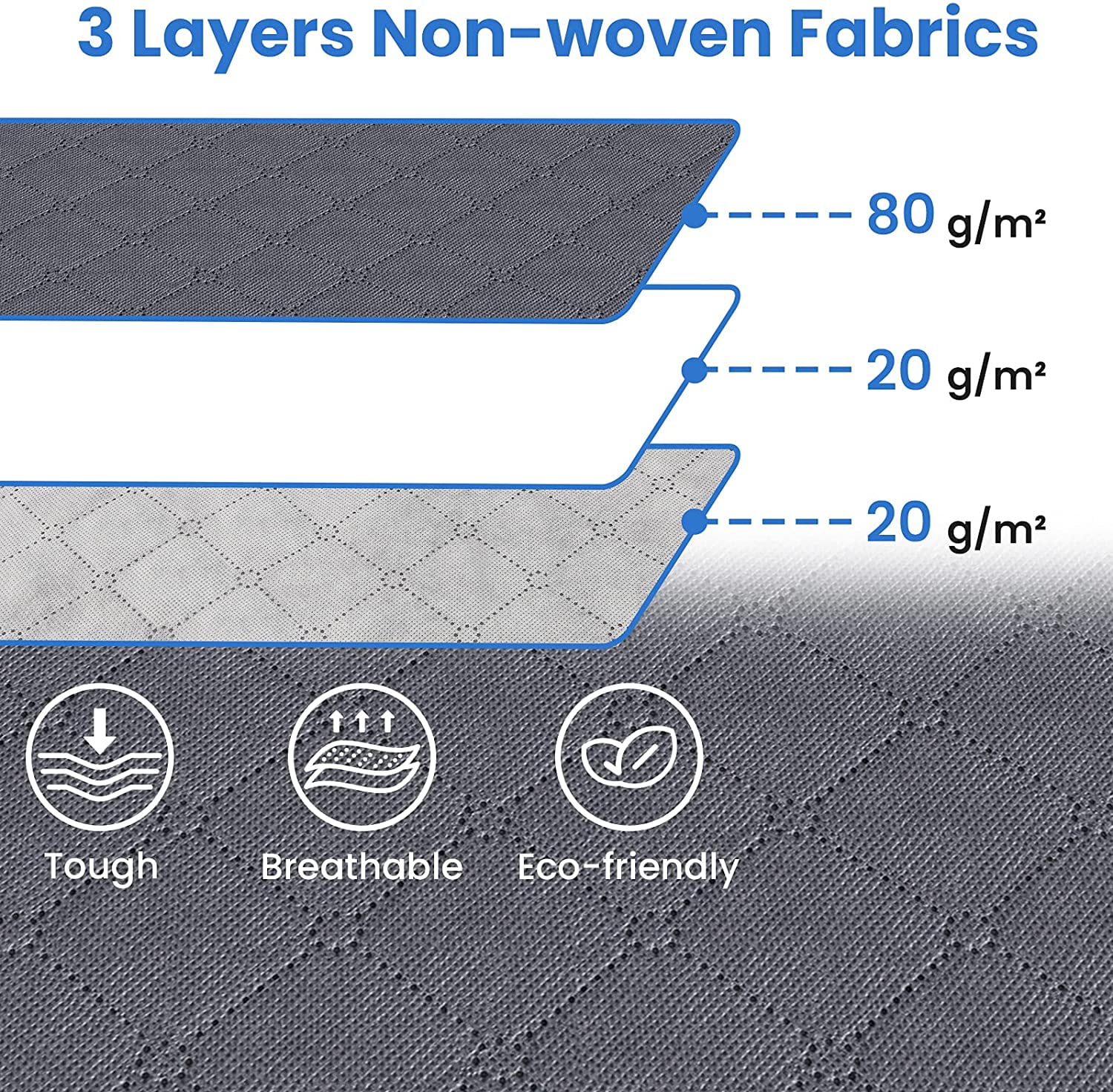 4-Pack Clothes Storage, Foldable Blanket Storage Bags, Storage Containers for Organizing Bedroom, Closet, Clothing, Comforter, Organization and Storage with Lids and Handle,Grey