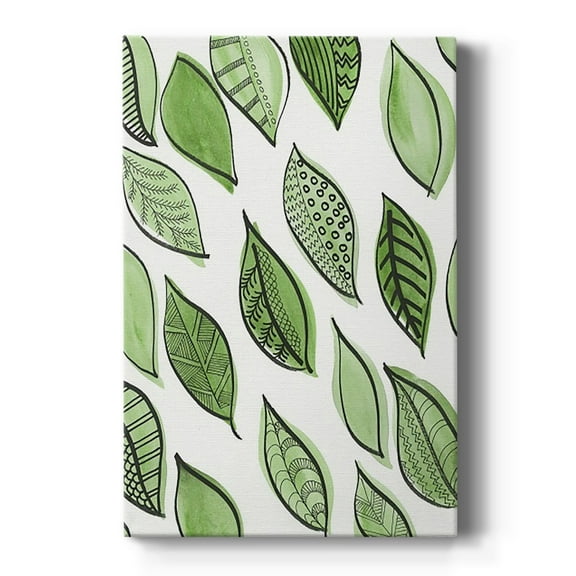 Patterned Leaf Shapes IV Premium Gallery Wrapped Canvas - Ready to Hang