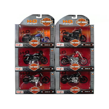 - Harley Davidson Motorcycle 6pc Set Series 35 1/18 Diecast Models by Maisto