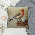 thumbnail image 2 of Nawypu  Throw Pillow Cover Bird on The Branch Accent Red Decorative Cushion Case Cute Pillowcase for Sofa Couch Forest Wildlife Egg Yellow Red, 2 of 5