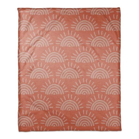 Creative Products Pink Sun Pattern 50 x 60 Coral Fleece Blanket