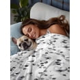 thumbnail image 3 of Gray Botanical California King Size Flat Sheet, Wrinkleproof & Fadeproof Cooling Flat Bed Sheet Only, Retro Blossom Floral Farmhouse Wildflower Breathable Soft Bedding Top Sheets 108 x 98 Inches, 3 of 8