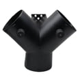 thumbnail image 2 of Conector de escape de conducto de ventilación de aire con conector de tubería de válvula reguladora doble para Forma Y de 75 mm, 2 of 9