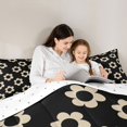 thumbnail image 4 of Homewish Brown Black Floral 7pcs Bedding Comforter Set,Cartoon Blossom Queen Bedding Sets,Cute Flower Queen Sheet Sets For Girls Kids,Ultra Soft Home Decor Reversible, 4 of 8
