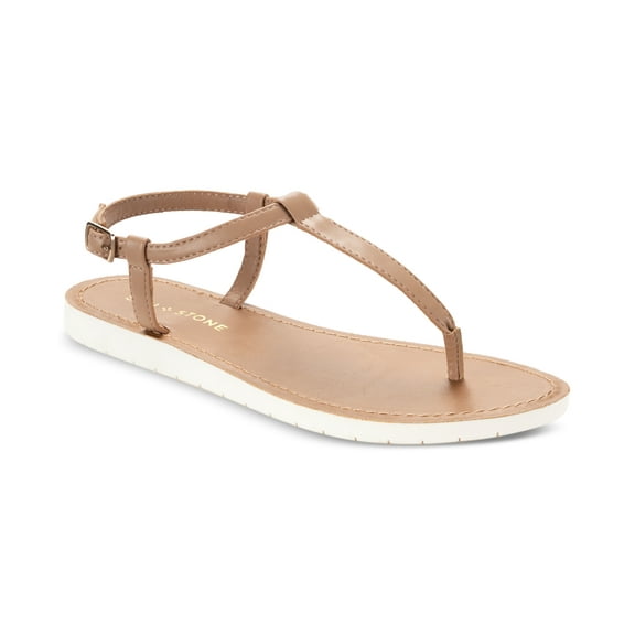 Sun Stone Kristi T-Strap Flat Sandals Tiramisu 9M