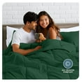 thumbnail image 3 of Comforter Set - Oversized King Size - Ultra-Soft - Goose Down Alternative - Premium 1800 Series - All Season Warmth (Oversized King, Forest Green), 3 of 6