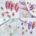 thumbnail image 4 of 30 piezas de dijes para uñas, dijes para uñas de flores de resina, decoraciones para decoración de uñas con forma de perlas de flores, 4 of 5