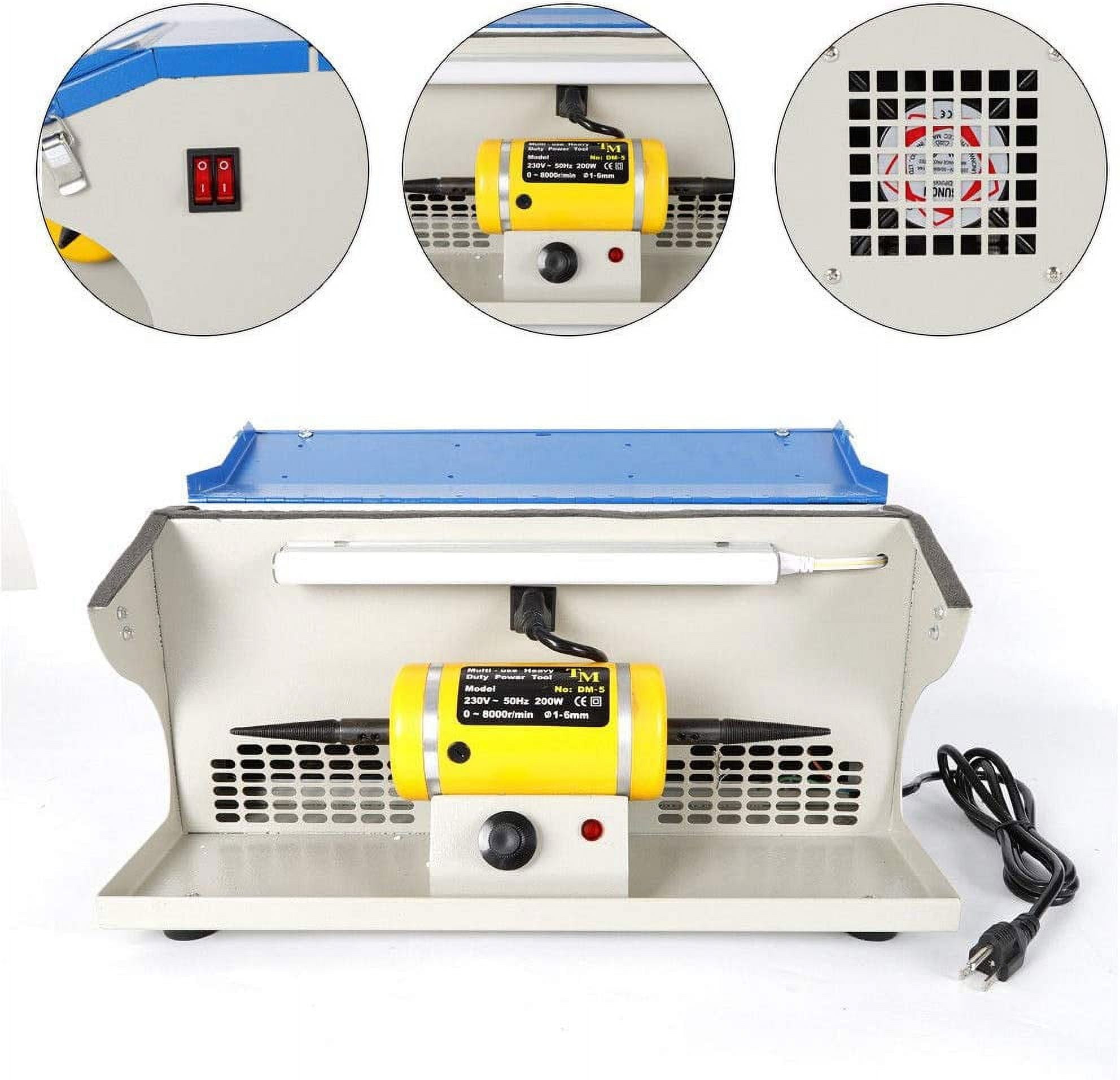  Countertop buffing machine + jewelry polishing machine with 2  polishing wheels - Stable stable performance with low noise and fast  rotation speed (US110V) : Arts, Crafts & Sewing