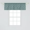thumbnail image 2 of Ambesonne Floral Window Valance, Round Bloom and Leaves, 54" X 18", Indigo Seafoam, 2 of 3