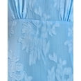 thumbnail image 6 of Blue Jacquard Shimmer Puff Sleeve Midi Dress, 6 of 7