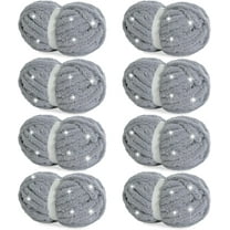 8Pcs Blingbling Chunky Yarn for Hand Knitting,Super Jumbo Yarn, Bulky Glitter Soft Plush Yarn,Shiny Large Thick Chenille Yarn, Giant Yarn for Chunky Blanket,(232 yds,60 oz)