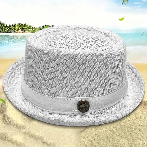 QASIEATN Modern Fit Bucket Hats for Women Summer Breathable Mesh Hat Outdoor Sun Hat British Jazz Hat Trendy Hat Sun Hat Fall Fashion Accessories