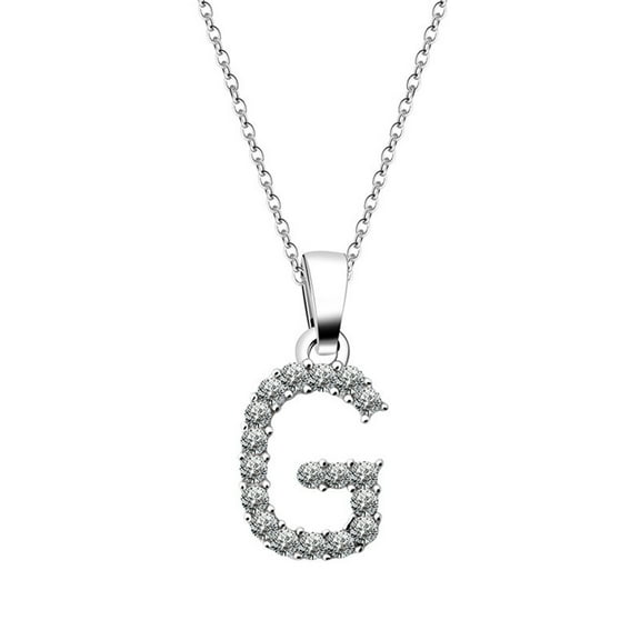 Personalized Name Necklace, Gaqring Elegant Custom Letter Pendant Jewelry, 26 English Alphabet Alloy Chain Necklace Gift for Women
