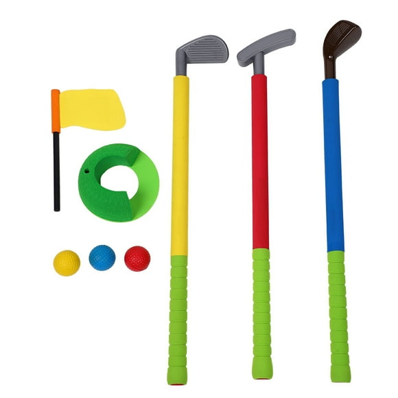 Gift Box Packed Outdoor Plastic Golf Sport Children Game Toy Set with Golf Clubs and Balls
