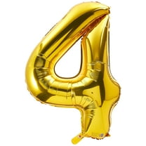 XL 34" Jumbo Number 4 Gold Foil Balloon Party Decorations