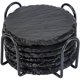thumbnail image 1 of Stone Coaster 10cm Round Glass Coaster with Practical Stand Suitable for Drinks, Mugs, Bars, Glasses, 1 of 5