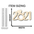 thumbnail image 2 of 2021 with Ring Sign Unfinished Wooden Cutout Home Decor DIY Wedding 24" / 1/4", 2 of 3