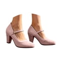 thumbnail image 3 of Win s Way Women's Oktoberfest Mary Jane Shoes Suede Heel Dress Pumps, 3 of 6