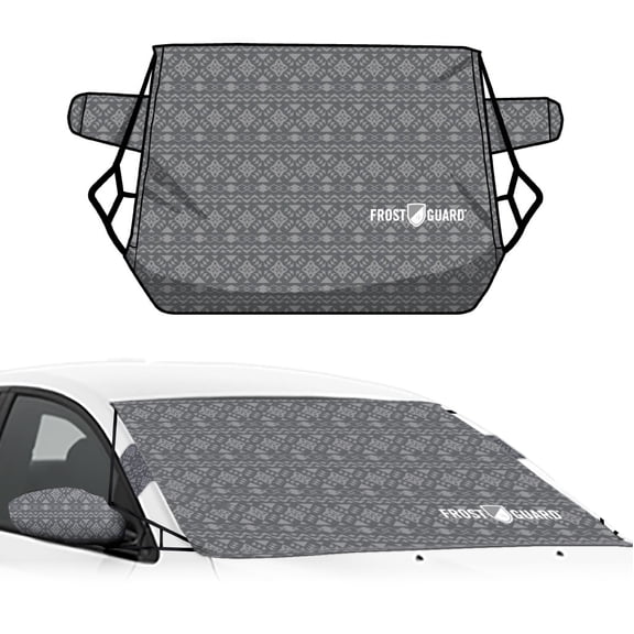 FrostGuard Deluxe Full-Coverage Car Windshield Cover for Ice/Snow, Sweater, 41" x 59"