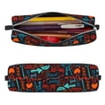 thumbnail image 2 of Fotbe Doodle Barbeque Pattern Leather Pencil Case, Pencil Pouch with Durable Zipper, Compact and Stylish Organizer for Stationery, Art Supplies, Travel Essentials, 2 of 7