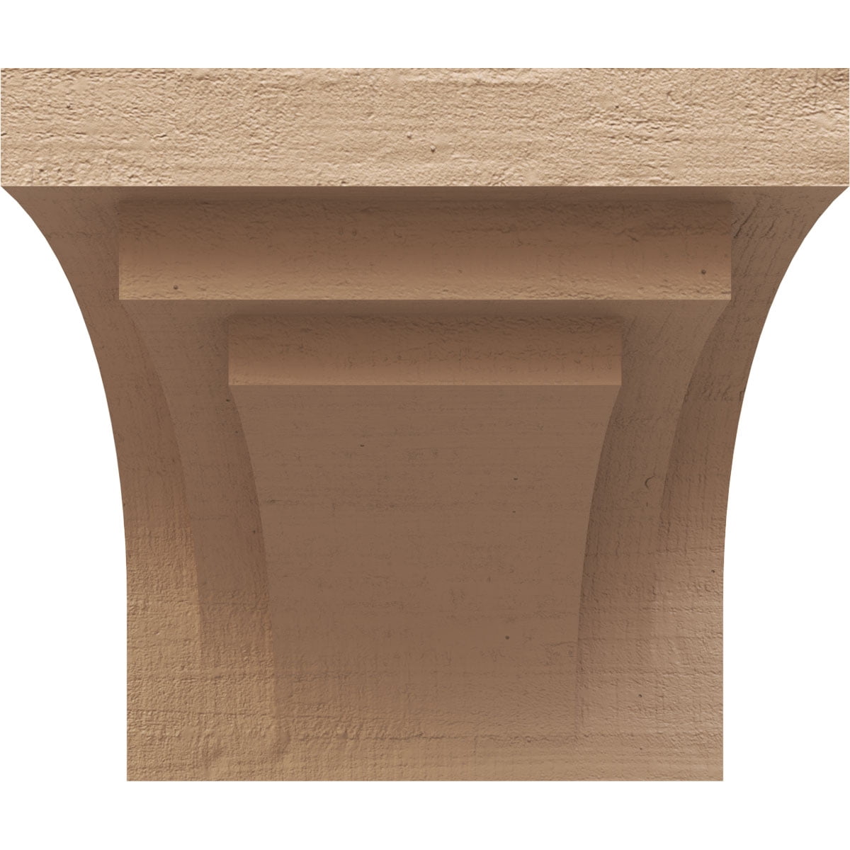 8"W x 8"D x 8"H Wide Rockford Rough Cedar Woodgrain TimberThane Corbel, Primed Tan