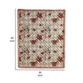 thumbnail image 6 of Benjara Lire 50 x 60" Quilted Throw Blanket with Fill- Windflower Print- Red, 6 of 11