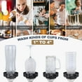 thumbnail image 4 of Wowow Glass Rinser for Kitchen Sink, Stainless Steel Glass Cleaner Cup Washer for Sink, Matte Black, 4 of 7