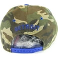 thumbnail image 2 of Detroit 4-Color Script Men's Adjustable Snapback Baseball Caps (Camouflage/Royal), 2 of 3