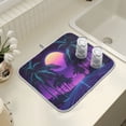 thumbnail image 4 of Yayeee Dish Drying Mat for Kitchen Counter 16" x 18" Microfiber Super Absorbent Coffee Decorative Pad, Green Digital Art, 4 of 9