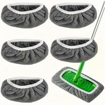 5pc Household Flat Mop Replacement Cloth, Wet and Dry Cleaning Towel for Floors, Tiles, Wooden Floors, Easy to Clean, Reusable, Compatible with Flat Mop