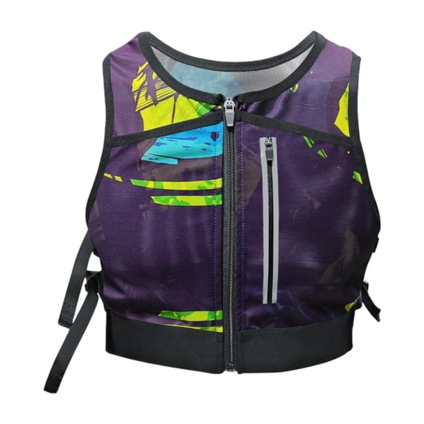 Bolsa de chaleco para correr para adultos, chaleco reflectante con cremallera, mochila de 20 a 35 litros Morado oscuro