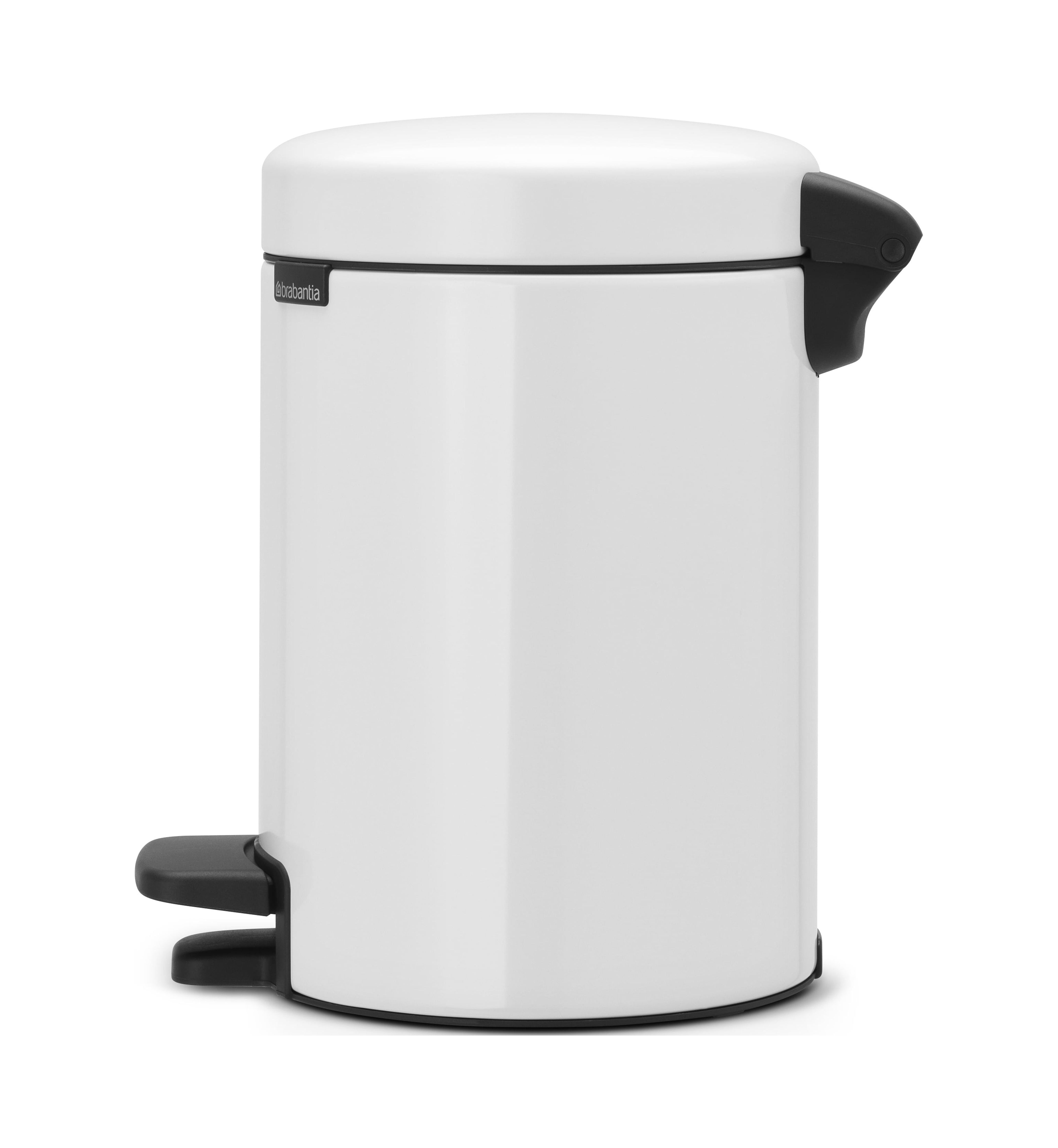 Brabantia Trash Can Newicon, 0.8 Gallon / 3L White
