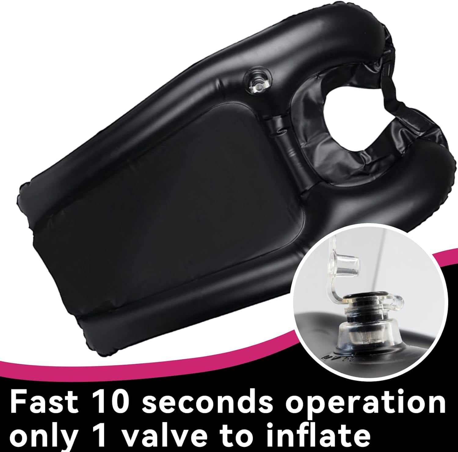 YEHOOM Portable Shampoo Bowl with inflator,Inflatable Hair Washing Basin for Sink at Home,Lightweight Wheelchair Hair Washing Station for for Elderly, Disabled, Pregnant, Bedridden, Handicap