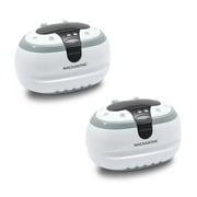 Professional Ultrasonic Polishing Jewelry Cleaner Machine for Cleaning Eyeglasses, Watches, Rings, Necklaces, Coins, Razors, Dentures, Combs, Tools, Parts, Instruments (CD2800) - Pack of 2