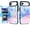 Pink Blue Marble for MagSafe, variant on Wallet Case for iPhone 17 Pro, Compatible with MagSafe Wireless Charging, Black Leopard Cheetah Pattern Back Flip Folio Leather Kickstand Card Slots Case Double Magnetic Clasp Cover 6.3"