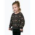 thumbnail image 3 of Modern Moments Toddler Girl Drop Shoulder Wicked Sweatshirt, Sizes 12 Months - 5T, 3 of 10