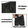 thumbnail image 2 of FEDTOSING Men's 2 in 1 Running Shorts Black Quick Dry Athletic Shorts With Pockets,up to 3XL, 2 of 7