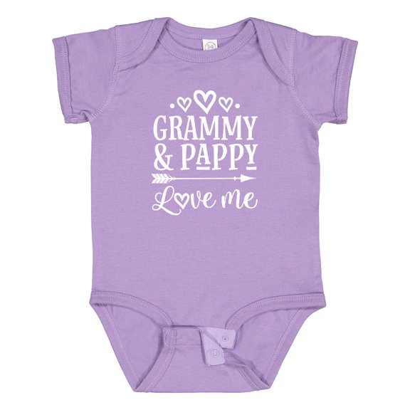 Inktastic Grammy and Pappy Love Me Girls Granddaughter Girls Baby Bodysuit