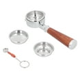 thumbnail image 2 of Bottomless Portafilter, Professional Alloy + Rosewood Practical Durable Coffee Machine Handle  For  For Cafe Red Rosewood, 2 of 8