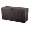Keter Comfy Outdoor Storage 71-Gallon Resin Deck Box, Espresso Brown