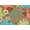 CORAL/TEAL, variant on Chiffon Printed Mika Floral Fabric Sheer Dressmaking Chiffon Sewing Fabric (BLUE, ByYard)
