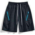 thumbnail image 2 of Linen Shorts for Men 13 Inch Inseam Men's Outdoor Workout Shorts, Plus Size Elastic Waist Breathable Shorts with Zip Pocket, Lightweight Sports Casual Short Pants Black 4XL, 2 of 6