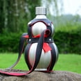 thumbnail image 1 of Flasks Gourd Bottle Stainless Steel Gourd Water Bottle Portable Drinking Gourd With Brown Strap Bottle Gourd For Milk Wine Drinks, 1 of 9
