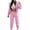 Pink, variant on YUGYXL 3 Piece SweatSuits for Women Winter Thicken Fleece Outfits Fashion Tank Tops Full-Zip Solid Hoodie Jacket and Warm Sweatpants Set Gift for Daughter Black,XL
